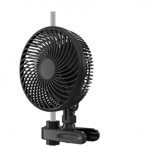Newest EC Motor Black Clip Fan 10-Level Adjust Speed Oscillation 3 Blades 6 Inch with 10 Speeds